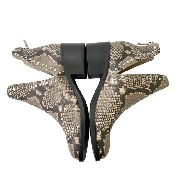 Steve Madden Conspire Studded Snakeskin Genuine Leather Booties Size 8.5 - Picture 8 of 9